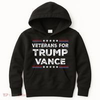 Veterans For Trump Vance President Election Campaign Kids Hoodie thumb 0