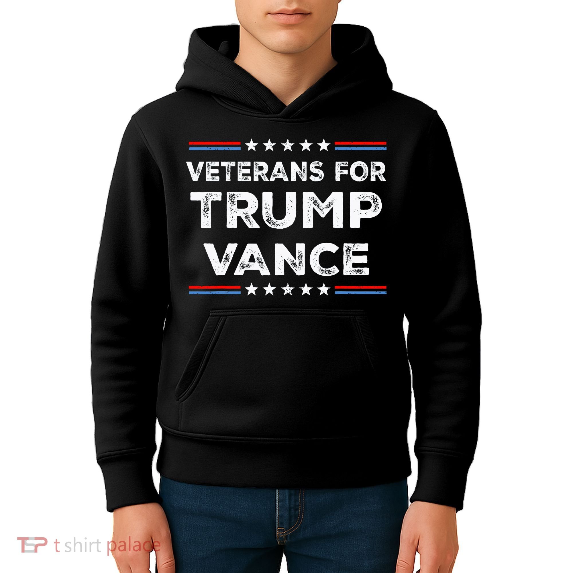 Veterans For Trump Vance President Election Campaign Kids Hoodie