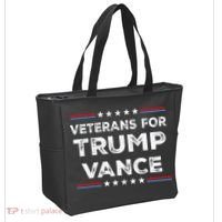Veterans For Trump Vance President Election Campaign Tote Bag thumb 2