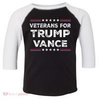 Veterans For Trump Vance President Election Campaign Toddler Fine Jersey T-Shirt thumb 0