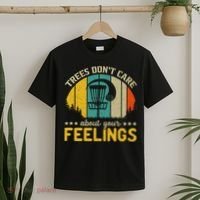 Vintage Frolf Trees Don't Care About Your Feelings Disc Golf T-Shirt thumb 2