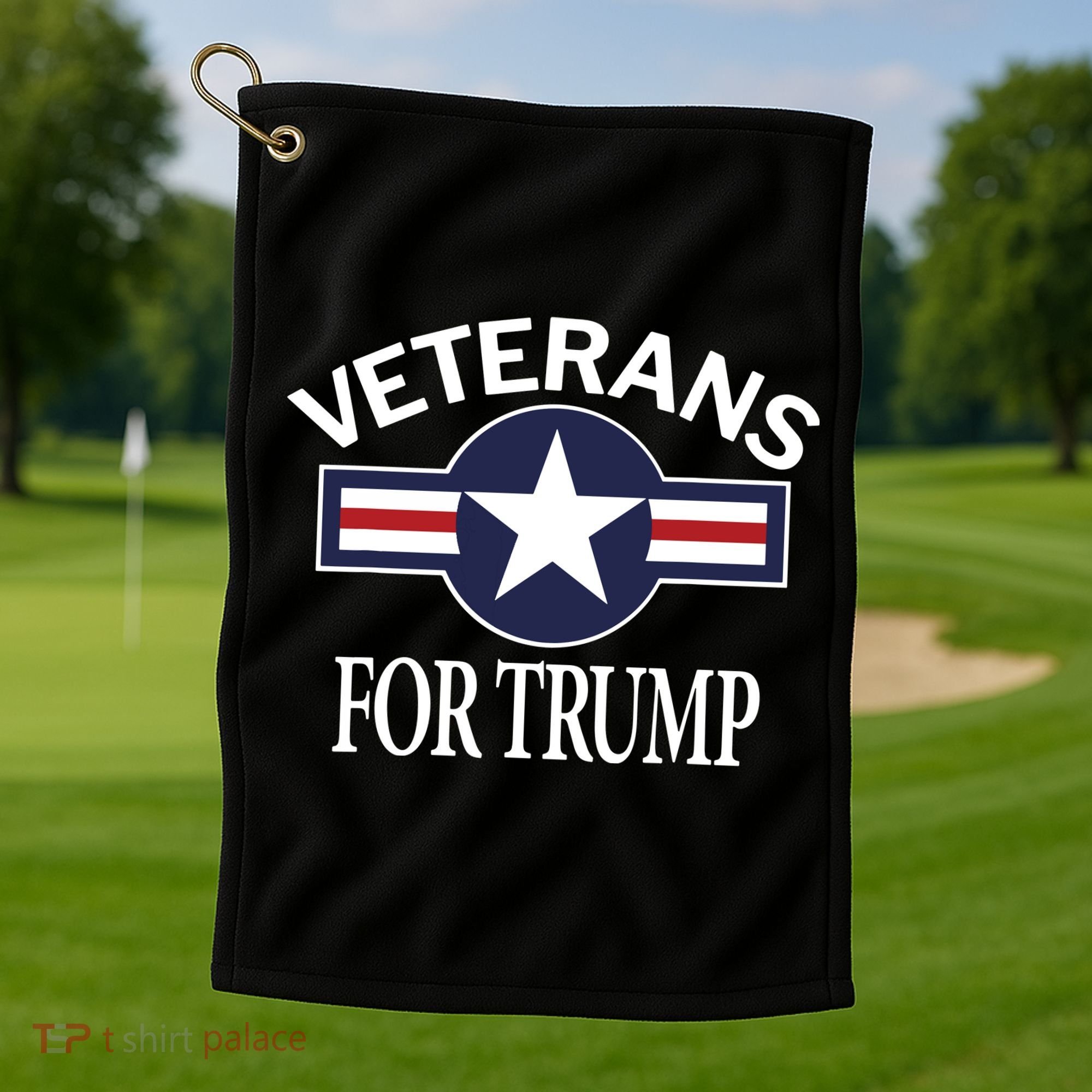 Veterans For Trump Golf Towel