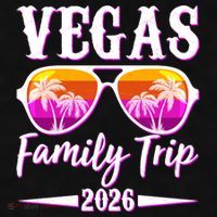 Vegas Family Trip 2026 Vacation Ladies PosiCharge Tri-Blend Wicking Tank thumb 2