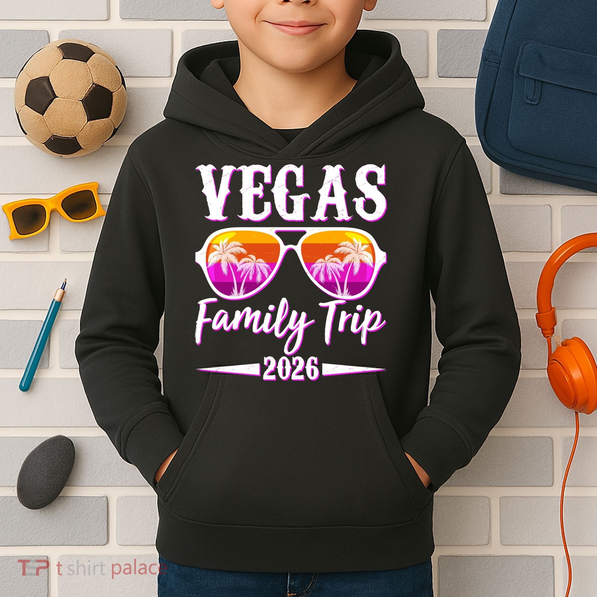 Vegas Family Trip 2026 Vacation Kids Hoodie