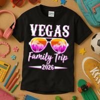 Vegas Family Trip 2026 Vacation Kids T-Shirt thumb 3