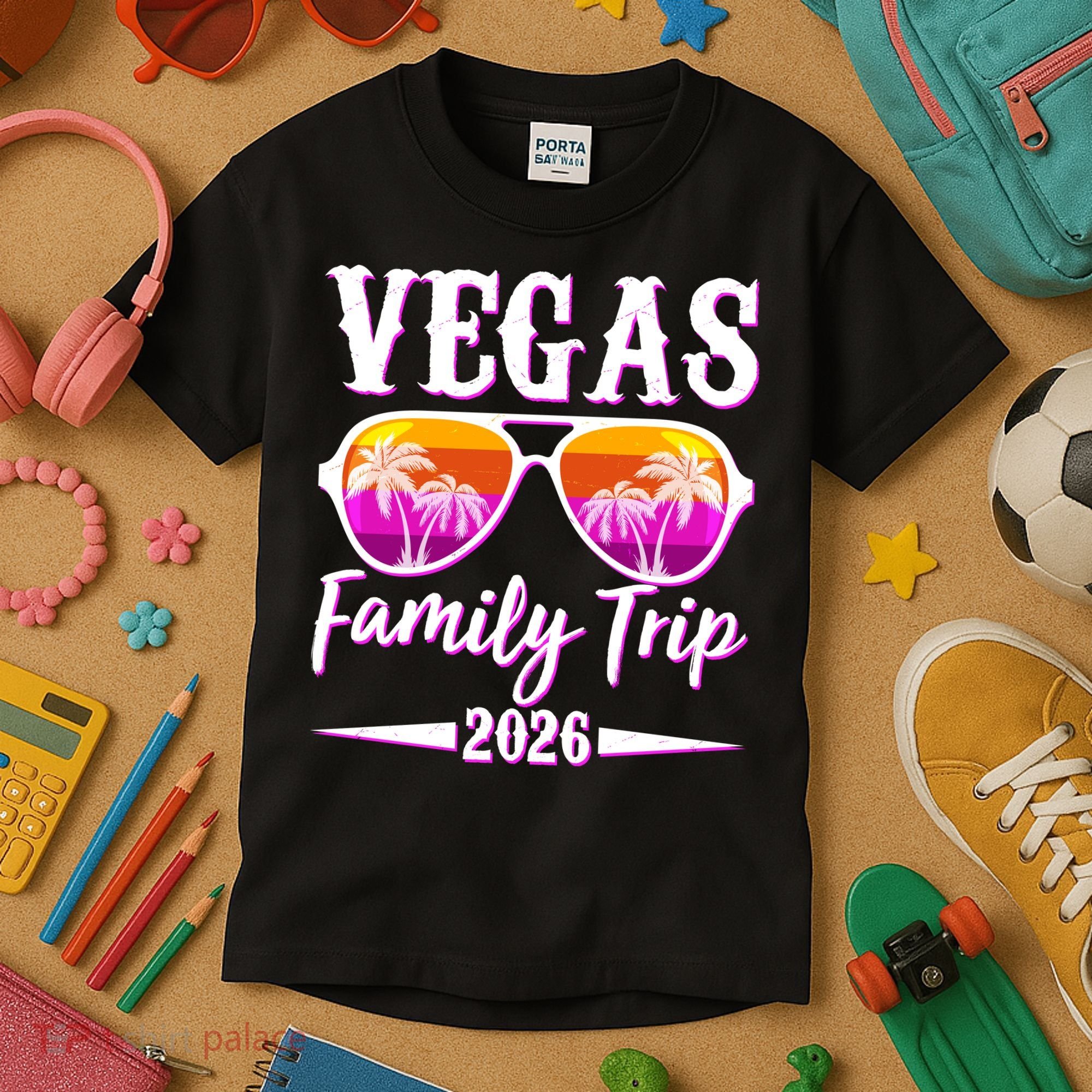 Vegas Family Trip 2026 Vacation Kids T-Shirt
