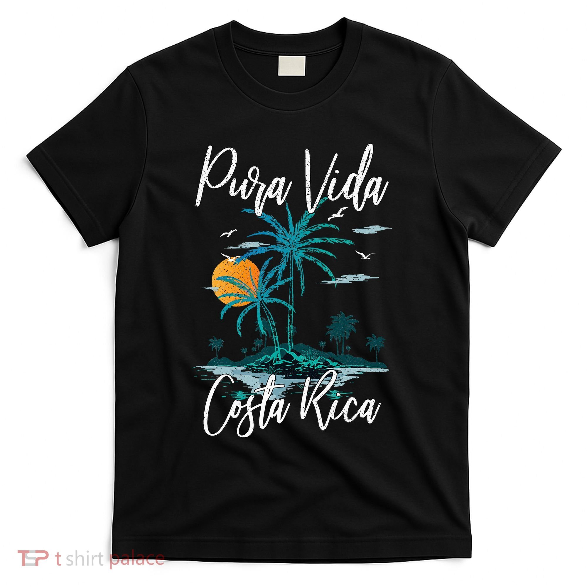 Vintage Family Vacation Costa Rica Pura Vida Beach T-Shirt