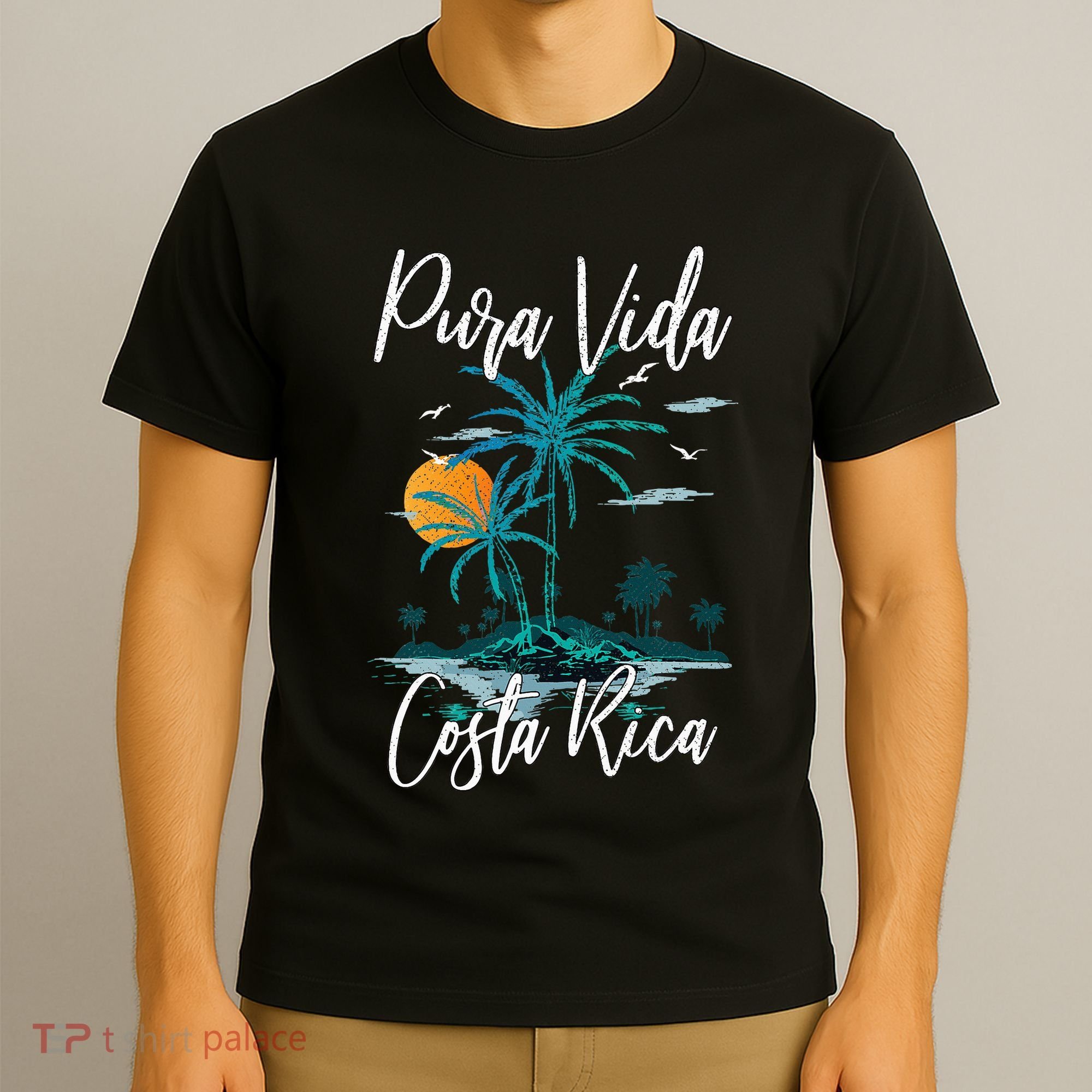Vintage Family Vacation Costa Rica Pura Vida Beach T-Shirt
