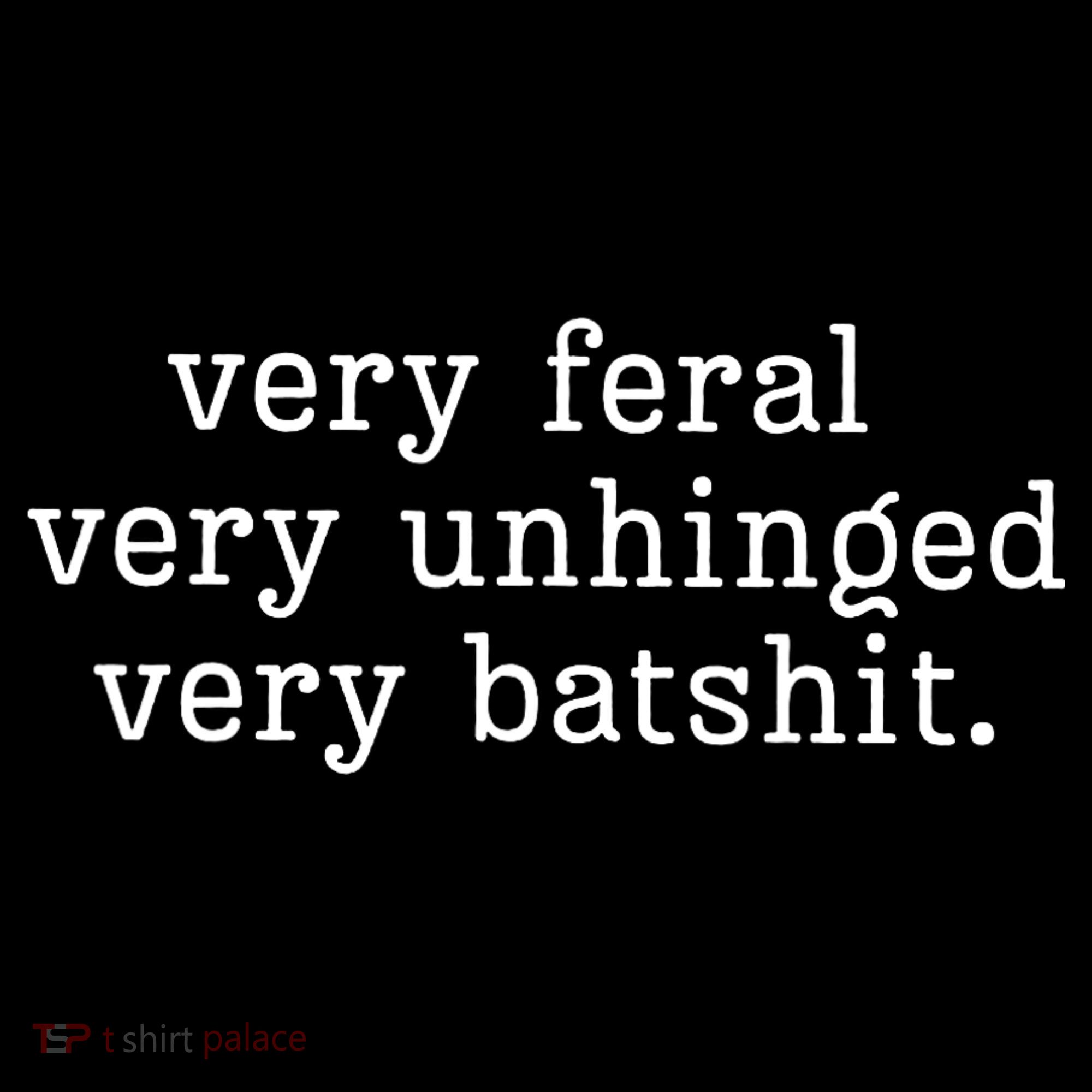 Very Feral Very Unhinged Very Batshit Women's Hoodie