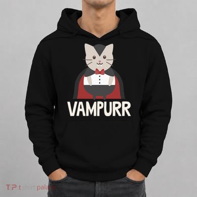 Vampurr Funny Vampire Cat Halloween Gift Hoodie