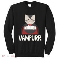 Vampurr Funny Vampire Cat Halloween Gift Sweatshirt thumb 0