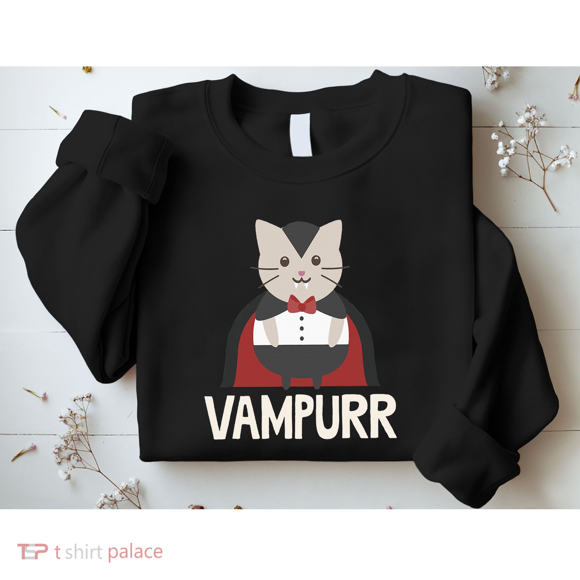 Vampurr Funny Vampire Cat Halloween Gift Sweatshirt