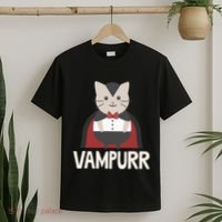 Vampurr Funny Vampire Cat Halloween Gift T-Shirt thumb 2