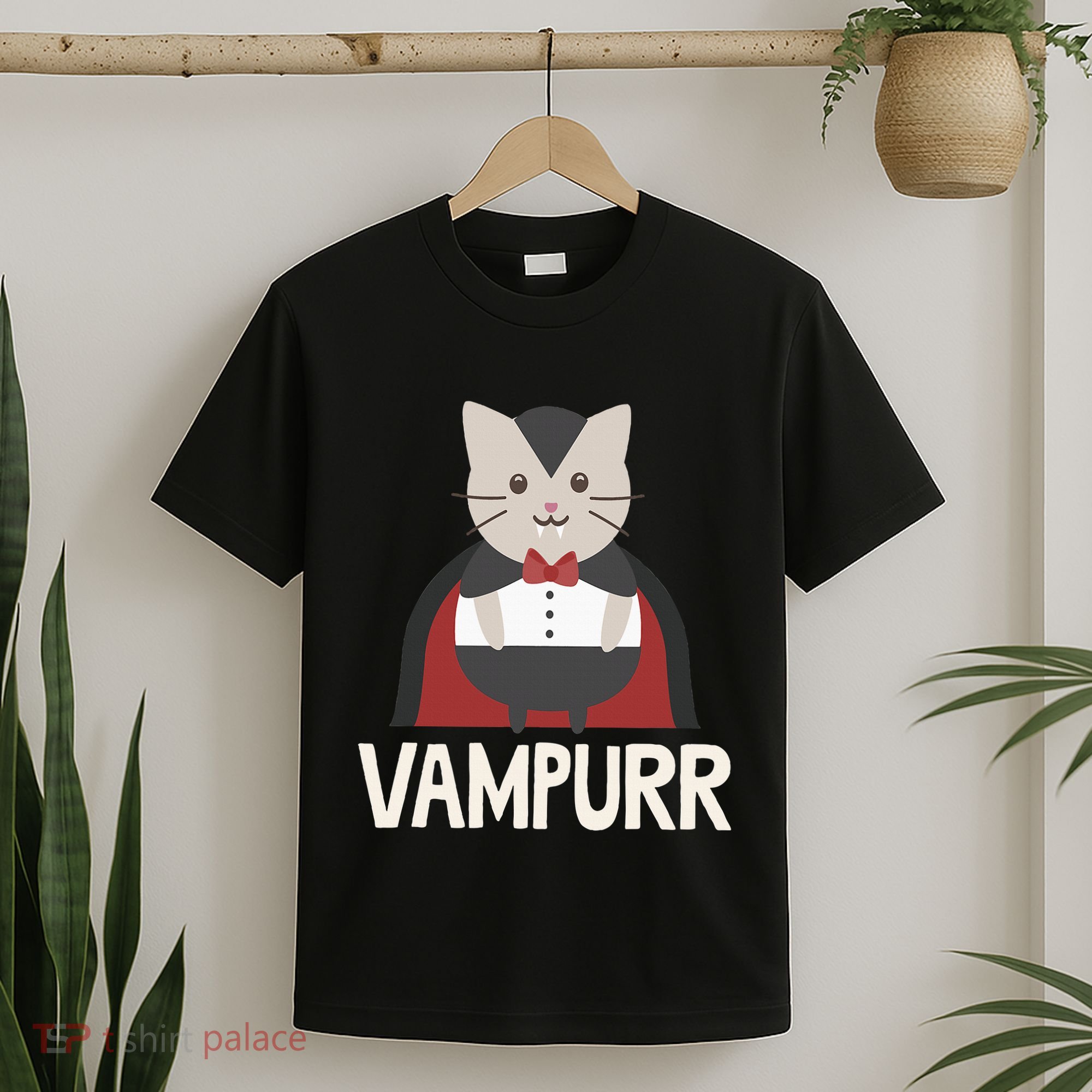 Vampurr Funny Vampire Cat Halloween Gift T-Shirt