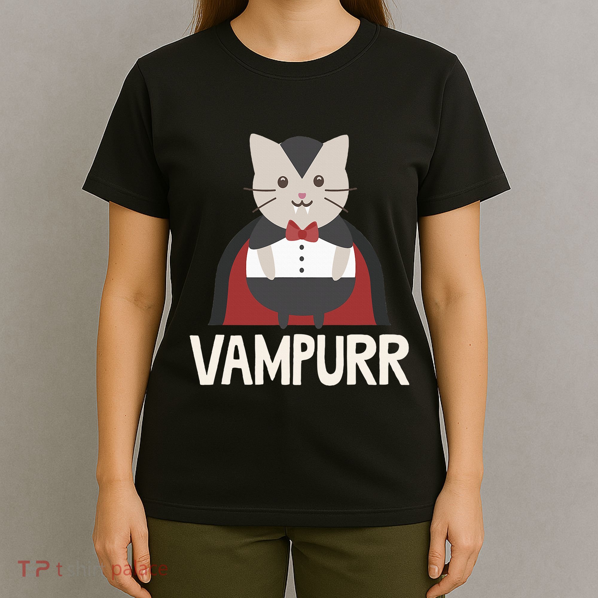 Vampurr Funny Vampire Cat Halloween Gift T-Shirt
