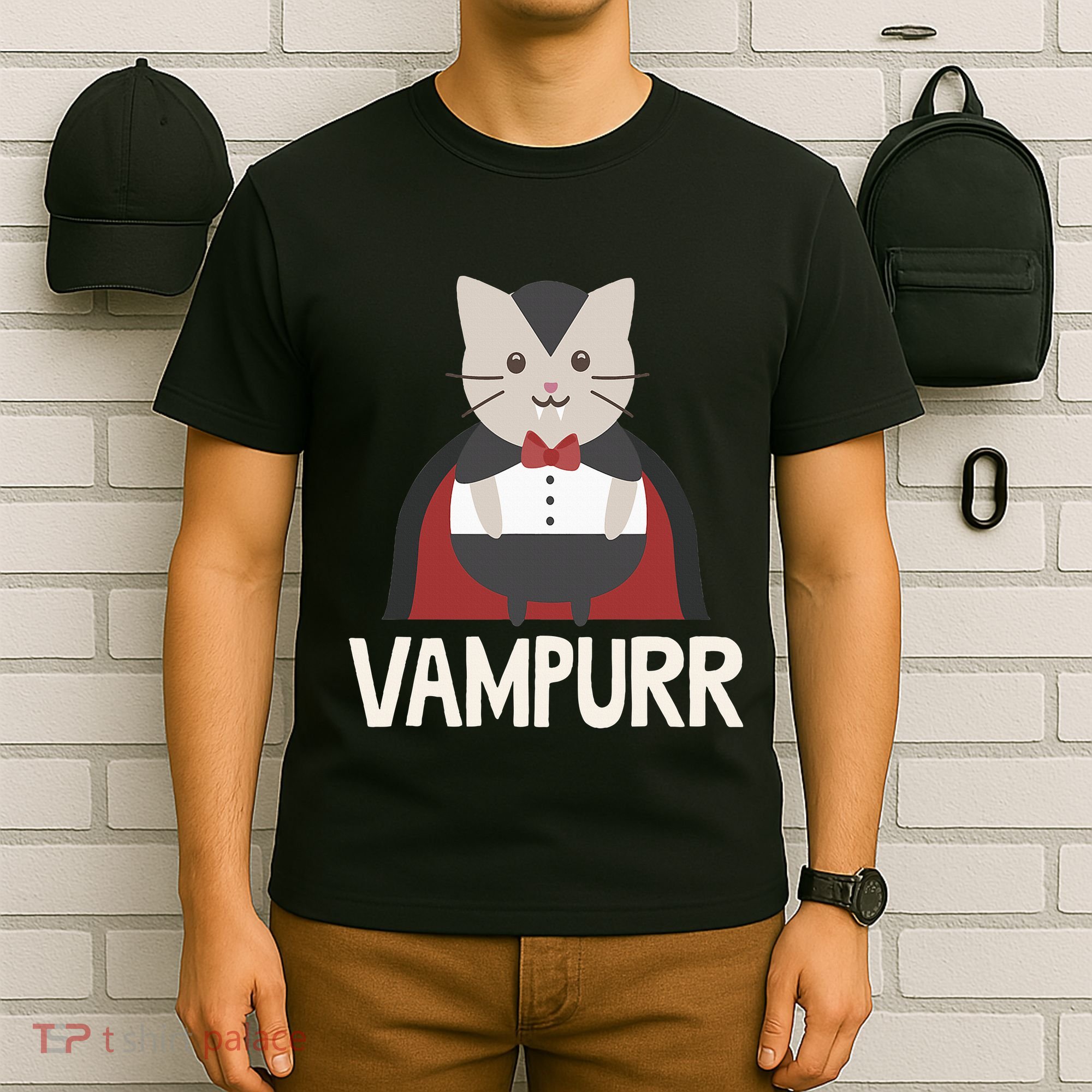 Vampurr Funny Vampire Cat Halloween Gift T-Shirt