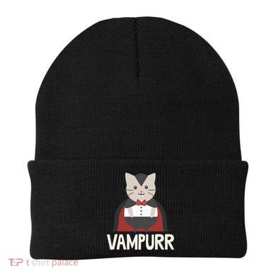 Vampurr Funny Vampire Cat Halloween Gift Beanie
