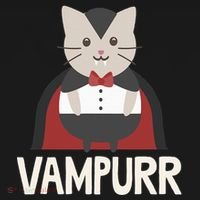 Vampurr Funny Vampire Cat Halloween Gift Coaster thumb 2