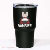 Vampurr Funny Vampire Cat Halloween Gift Tumbler thumb 0