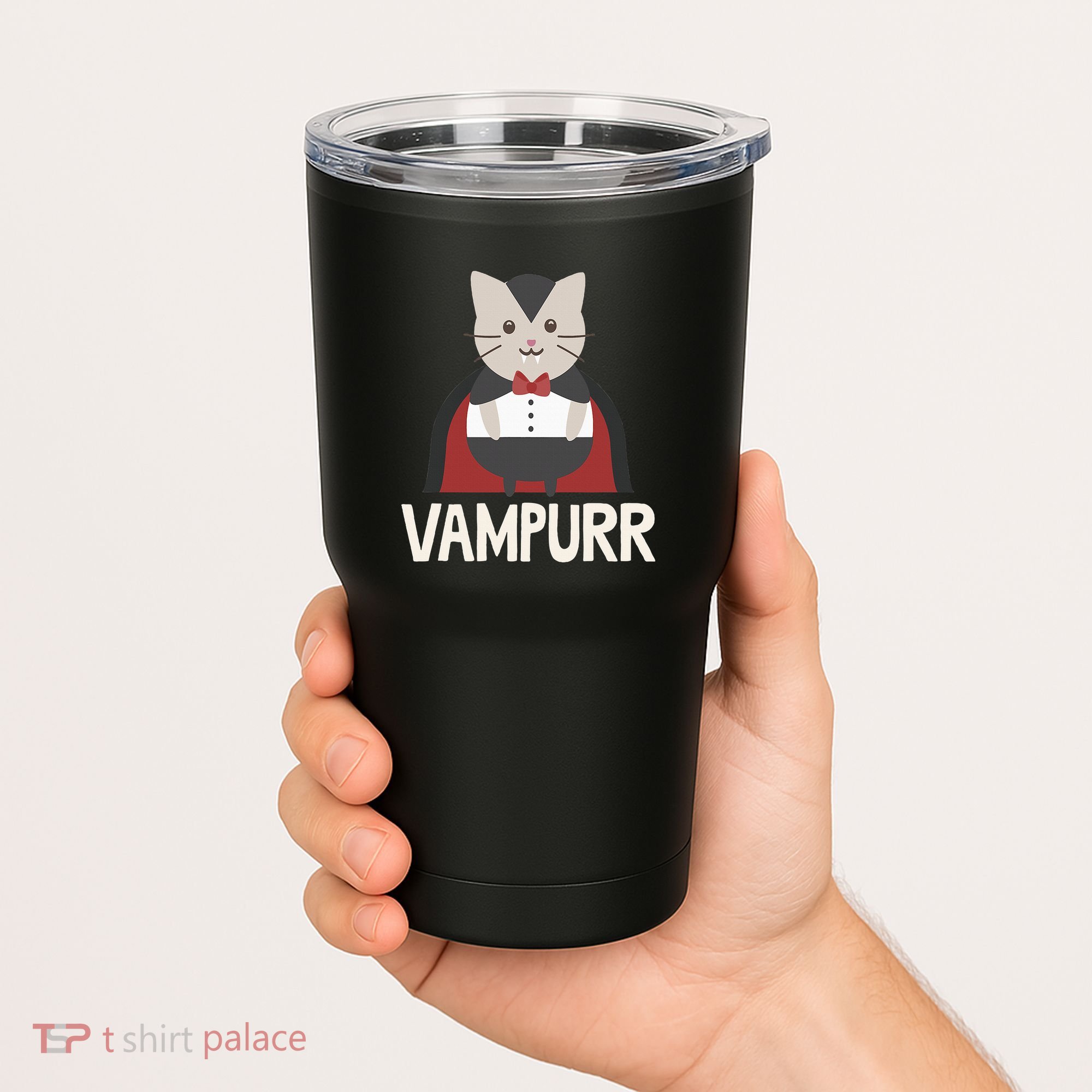 Vampurr Funny Vampire Cat Halloween Gift Tumbler