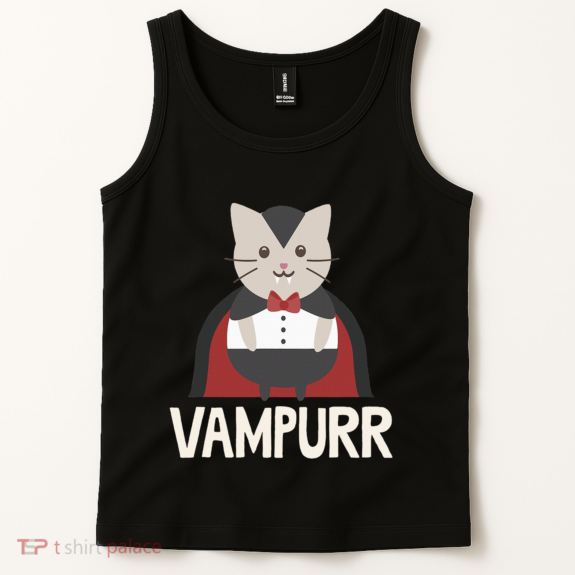 Vampurr Funny Vampire Cat Halloween Gift Tank Top