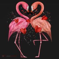 Valentine Flamingos Backpack thumb 2