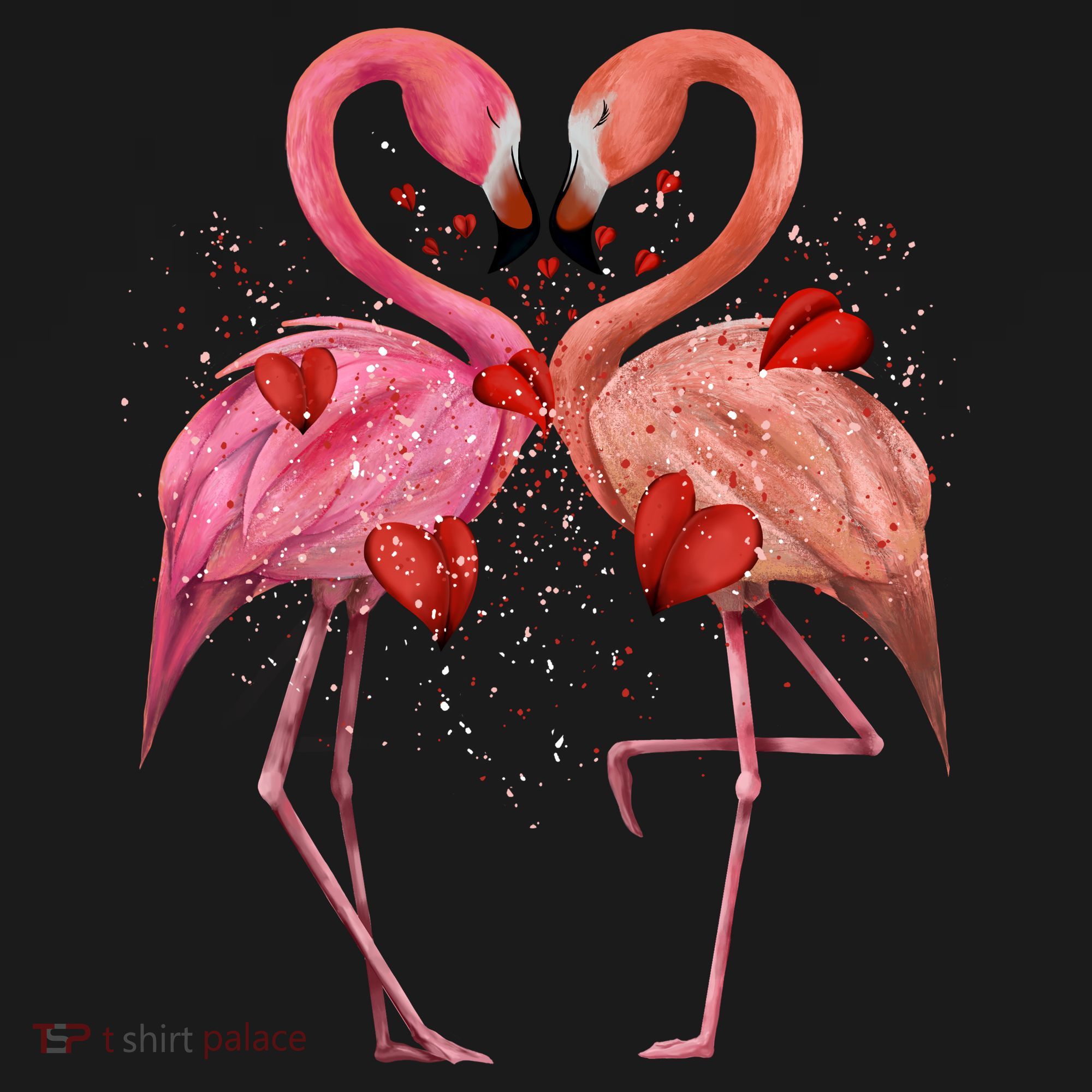 Valentine Flamingos Backpack