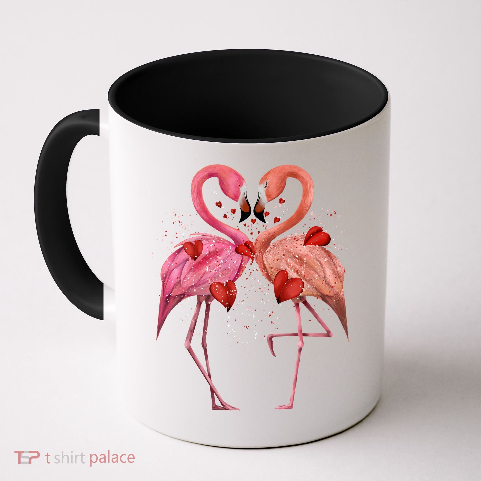 Valentine Flamingos Coffee Mug