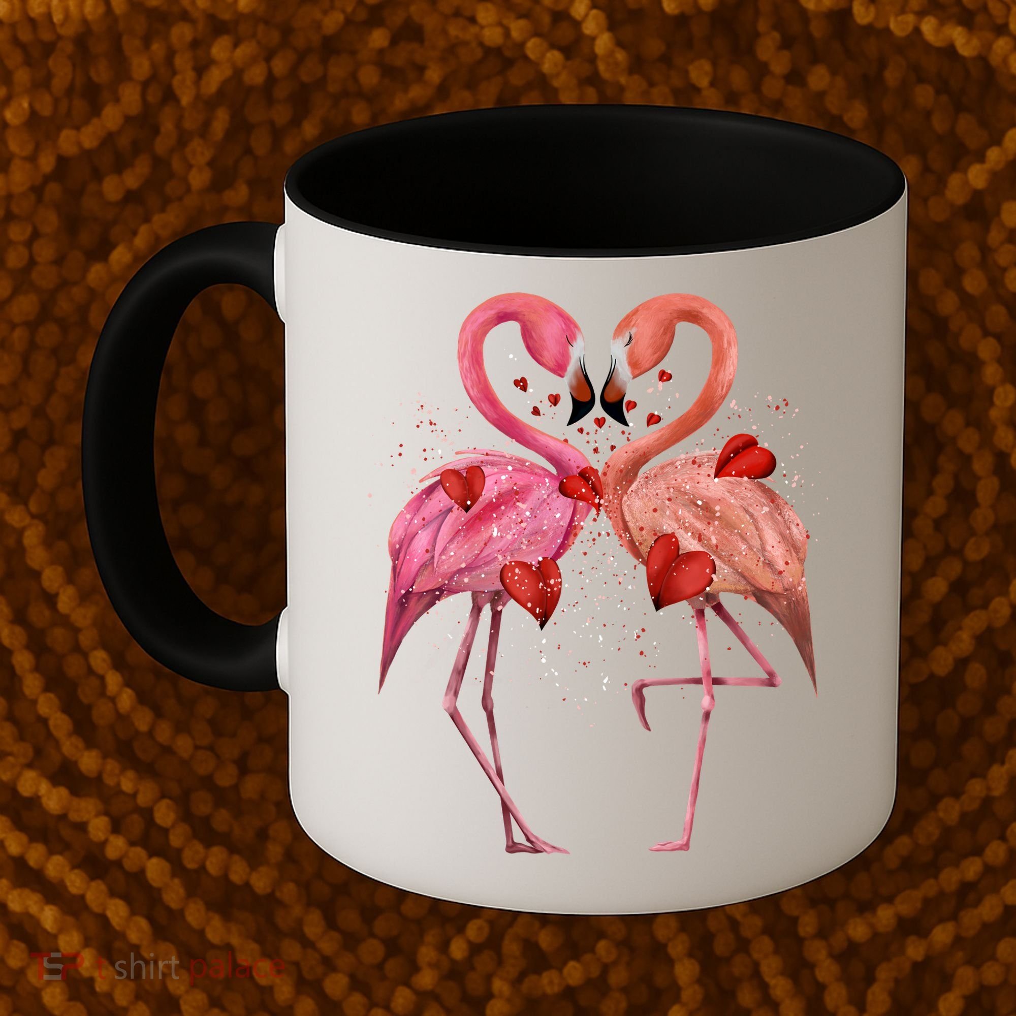 Valentine Flamingos Coffee Mug