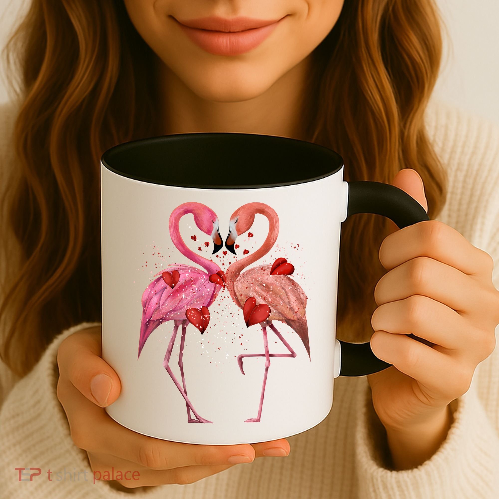 Valentine Flamingos Coffee Mug