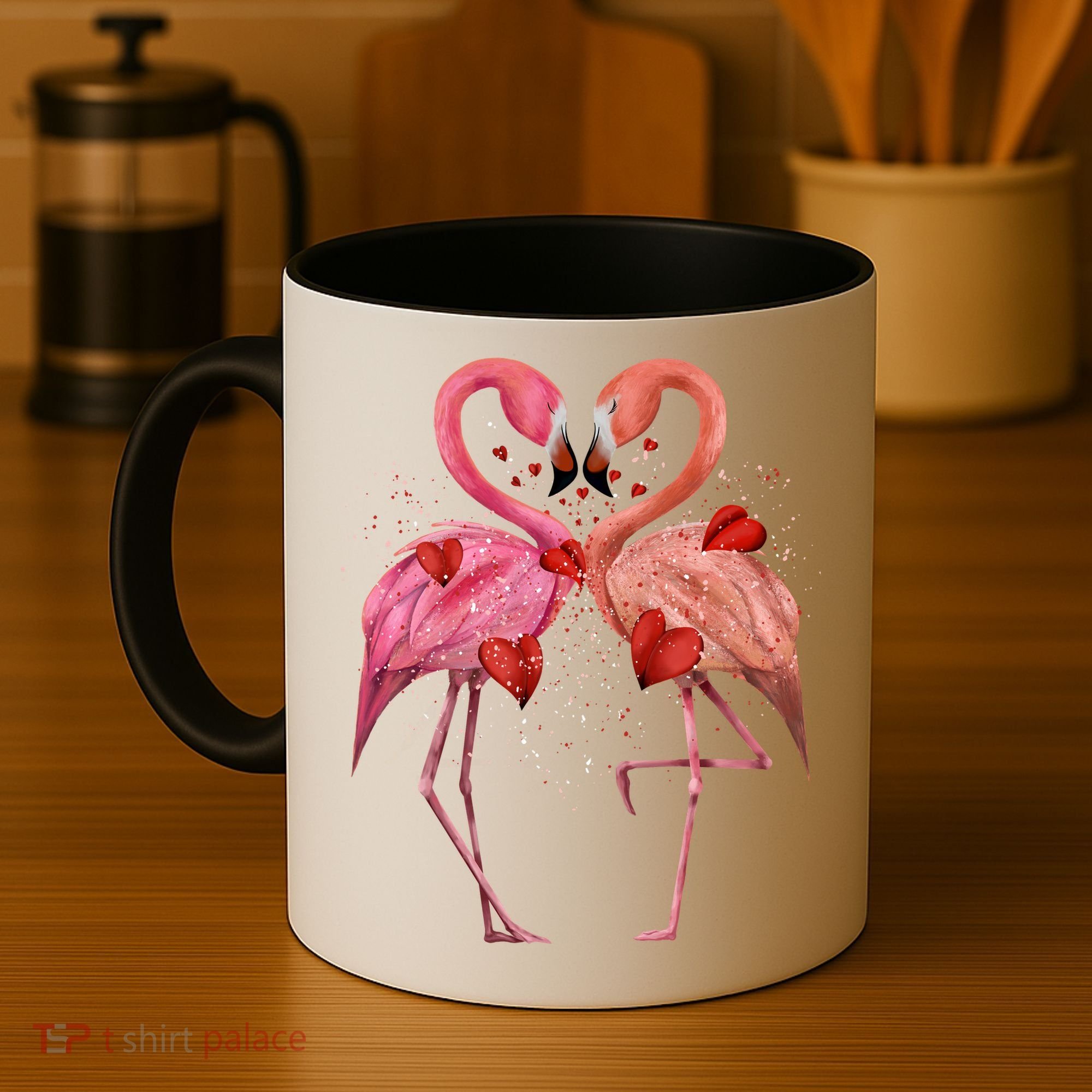 Valentine Flamingos Coffee Mug