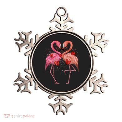 Valentine Flamingos Ornament