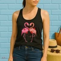Valentine Flamingos Women's Tank Top thumb 2
