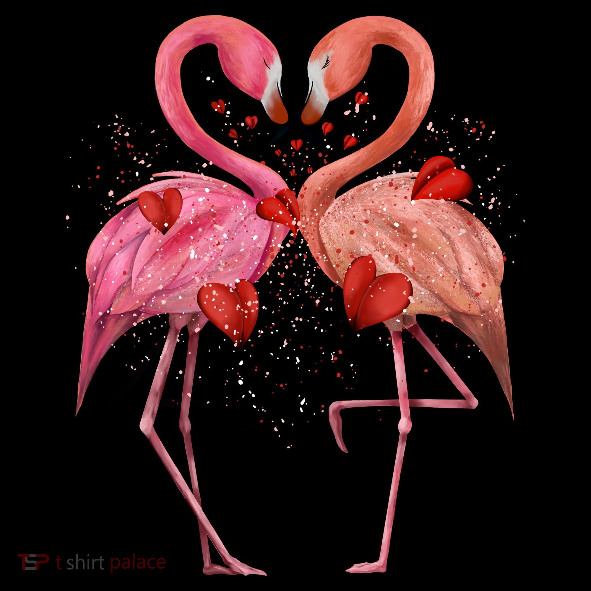 Valentine Flamingos Kids Sweatshirt