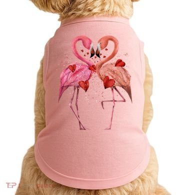 Valentine Flamingos Doggie Tank