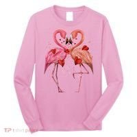 Valentine Flamingos Long Sleeve Shirt thumb 0