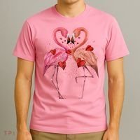 Valentine Flamingos T-Shirt thumb 3