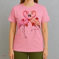 Valentine Flamingos T-Shirt thumb 4