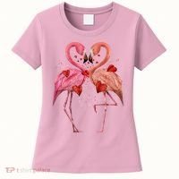 Valentine Flamingos Women's T-Shirt thumb 0