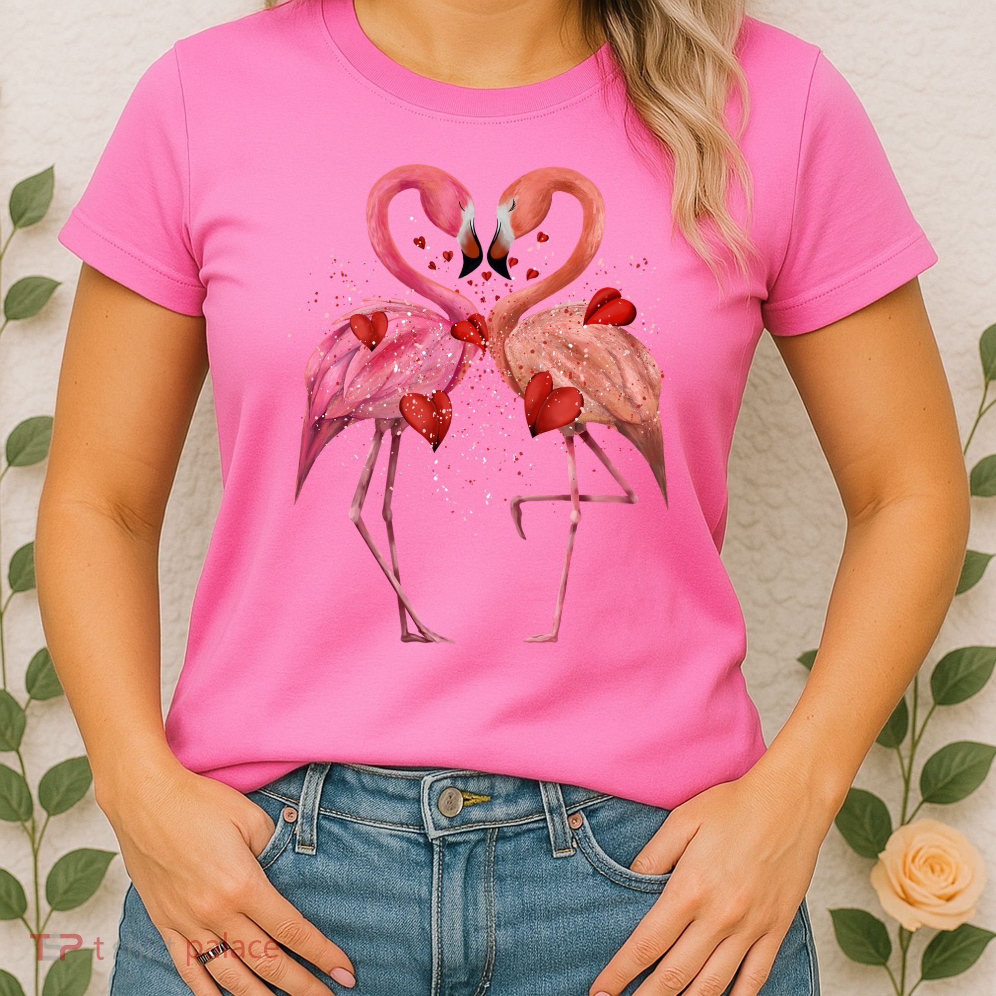 Valentine Flamingos Women's T-Shirt