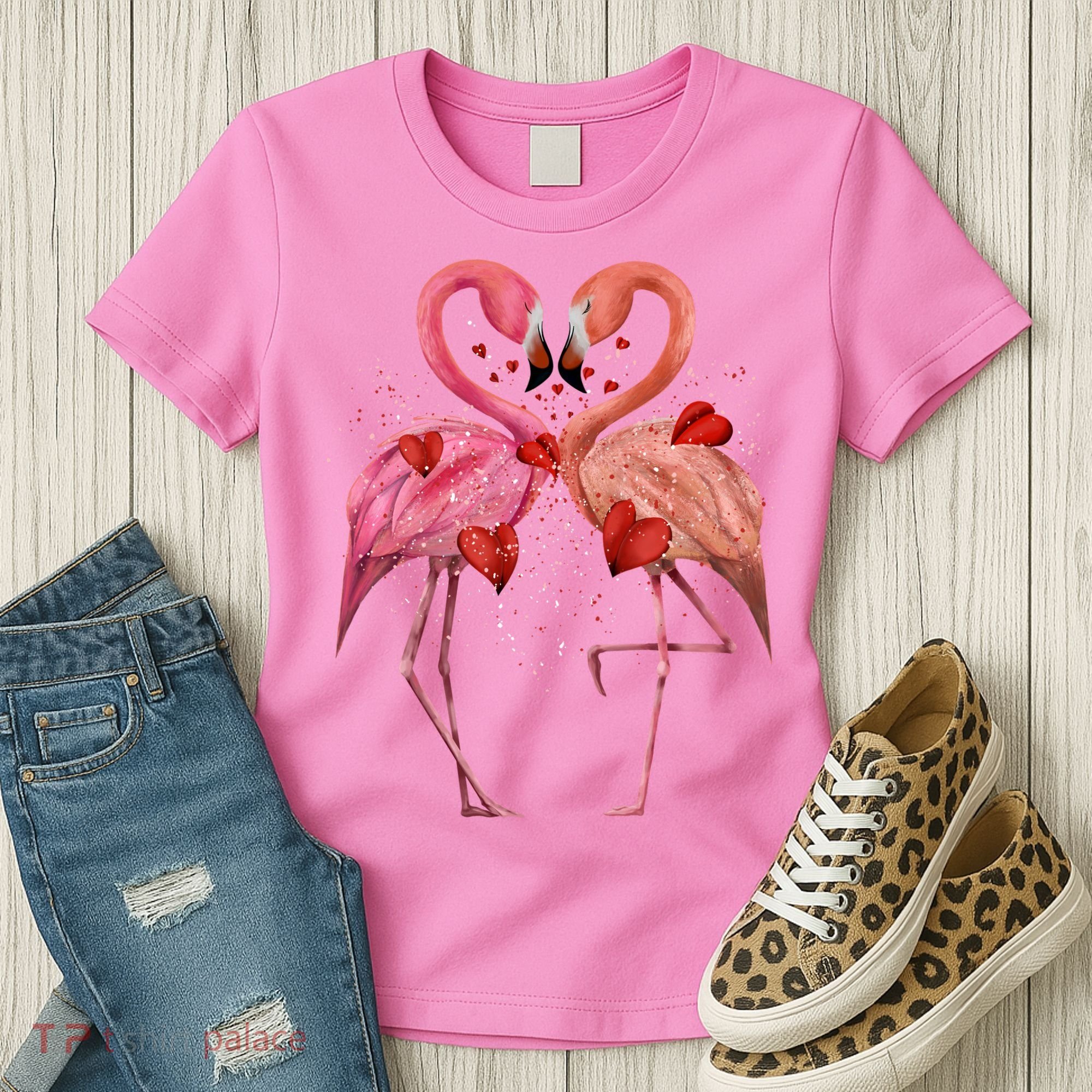 Valentine Flamingos Women's T-Shirt