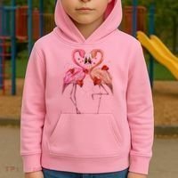 Valentine Flamingos Kids Hoodie thumb 2