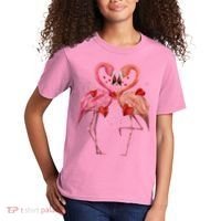 Valentine Flamingos Kids T-Shirt thumb 2