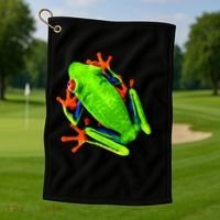 Vibrant Frog Golf Towel thumb 1