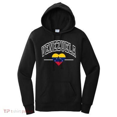 Venezuela Flag Vintage Throwback Heartbeat Gift Women's Hoodie