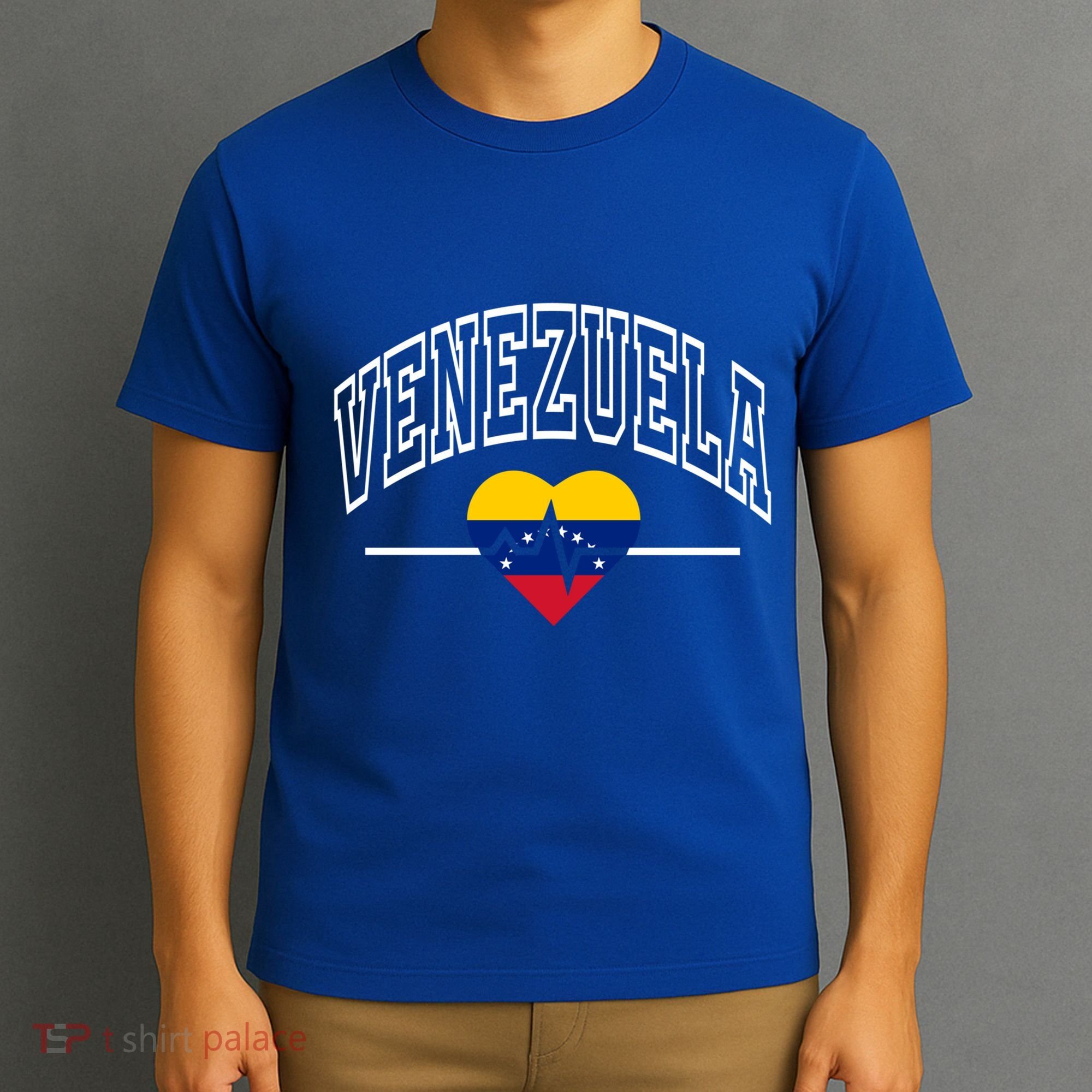 Venezuela Flag Vintage Throwback Heartbeat Gift T-Shirt