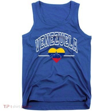 Venezuela Flag Vintage Throwback Heartbeat Gift Tank Top