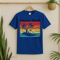 Vintage Family Vacation Florida Pompano Beach Cute Gift T-Shirt thumb 2
