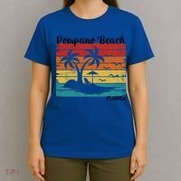 Vintage Family Vacation Florida Pompano Beach Cute Gift T-Shirt thumb 4