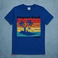Vintage Family Vacation Florida Pompano Beach Cute Gift T-Shirt thumb 5